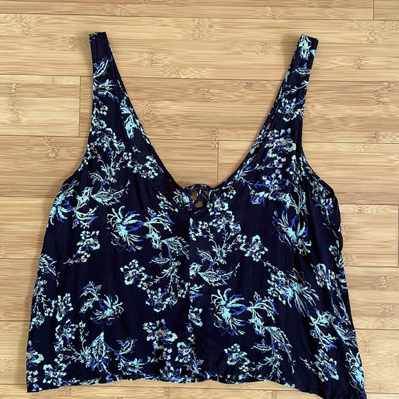 Free People Cropped Floral Tank Top - Picture 2 of 8